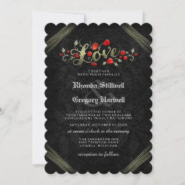 Rote Rosen LIEBE Halloween "ZUSAMMEN MIT" Einladun Einladung