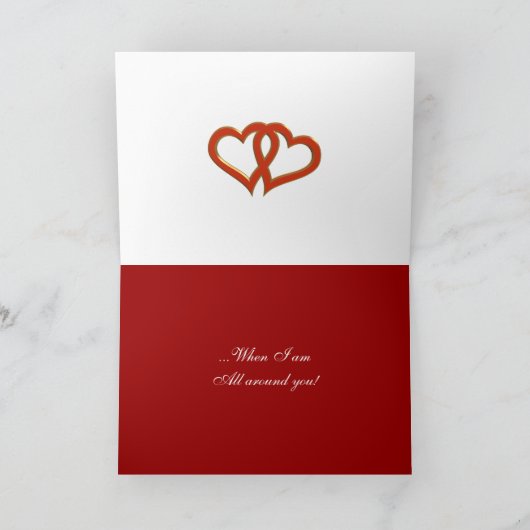 Rote Rosen Liebe Valentinkarte oder Einladung (Innenseite)