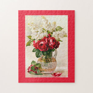 Rote Rosen & Lilien Paul de Longpre Vintage Puzzle