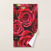 Rote Rosen Luxus Badetuch Set (Handtuch)