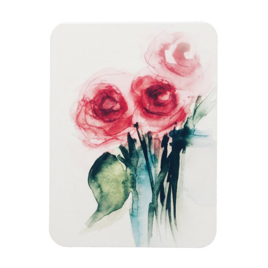 Rote Rosen Magnet (Vertikal)