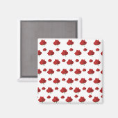 Rote Rosen Magnet (Vorderseite/Rückseite)