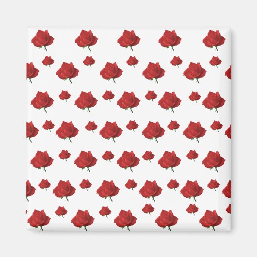 Rote Rosen Magnet (Vorne)