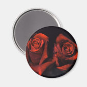 Rote Rosen Magnet (Vorderseite/Rückseite)
