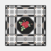 Rote Rosen Magnet (Vorne)