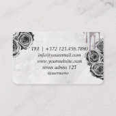 Rote Rosen Marble Initial Visitenkarte (Rückseite)