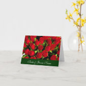 Rote Rosen Meldekartenvorlage Karte (Gelbe Blume)