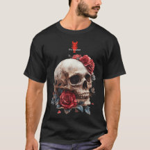 Rote Rosen Metallschädel | Ben Elkanar