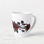 Rote Rosen Milchtasse (Rechte Ecke)