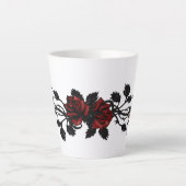 Rote Rosen Milchtasse (Vorderseite)