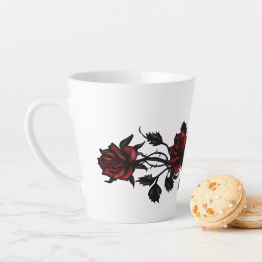 Rote Rosen Milchtasse (Beispiel)