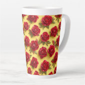 Rote Rosen Milchtasse (Rechte Ecke)