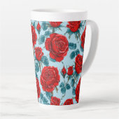 Rote Rosen Milchtasse (Rechte Ecke)