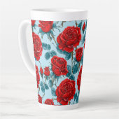 Rote Rosen Milchtasse (Linke Ecke)