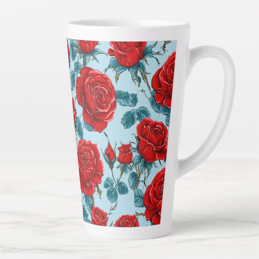 Rote Rosen Milchtasse (Rechts)