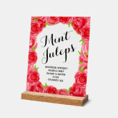 Rote Rosen Mint Juleps Tabletop Acrylschild (Winkel)