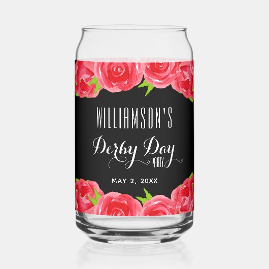 Rote Rosen Minze Julep Derby Day Dosenglas (Vorderseite)
