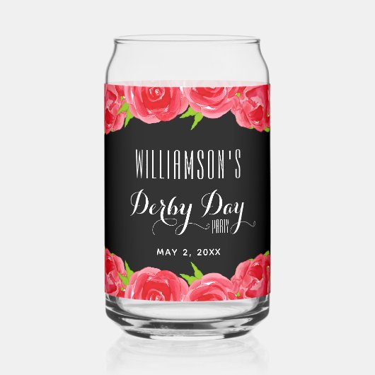 Rote Rosen Minze Julep Derby Day Dosenglas (Rückseite)