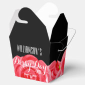 Rote Rosen mit Aquarellfarben Geschenkschachtel (Geöffnet)