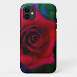 Rote Rosen mit blauen Farbtönen Case-Mate iPhone Hülle