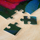 Rote Rosen mit blauen Farbtönen Puzzle (Seite)