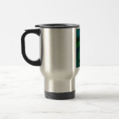 Rote Rosen mit blauen Farbtönen Reisebecher (Links)