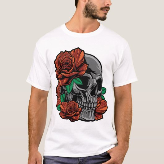 Rote Rosen mit Blume Ros (Gartengärten) T-Shirt (Vorderseite)