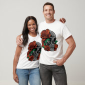 Rote Rosen mit Blume Ros (Gartengärten) T-Shirt (Unisex)