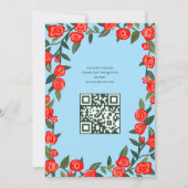 Rote Rosen mit B'nai Bat Bar Mitzvah QR-Code Einladung (Rückseite)
