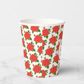 Rote Rosen mit Buds Pappbecher (Rechts)