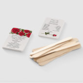 Rote Rosen mit Herz Hochzeitsprogramm Fächer (Non-assembled)