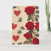 Rote Rosen mit Herz-Muster Romantische (Vorderseite)