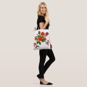 Rote Rosen mit roten Blätter Tote Tasche (Am Model)