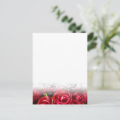 Rote Rosen mit schwarzen Konturen Postkarte (Stehend Vorderseite)