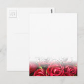 Rote Rosen mit schwarzen Konturen Postkarte (Vorne/Hinten)
