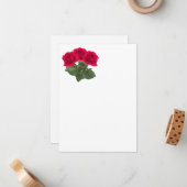 Rote Rosen Mitteilungskarte (Vorderseite/Rückseite Beispiel)