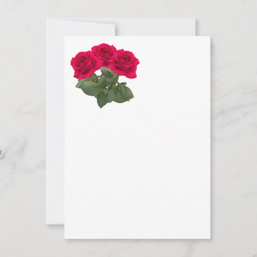 Rote Rosen Mitteilungskarte (Vorderseite)