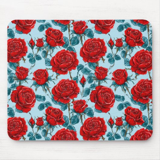 Rote Rosen Mousepad (Vorne)