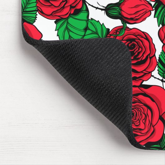 Rote Rosen Mousepad (Ecke)