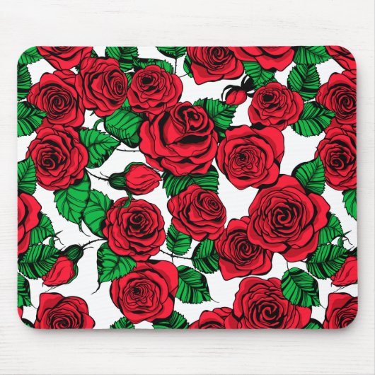 Rote Rosen Mousepad (Vorne)