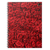 Rote Rosen Muster-37431 Notizblock (Vorderseite)