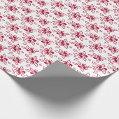 Rote Rosen Muster Abstraktes Wrapping Paper Geschenkpapier (Ecke)