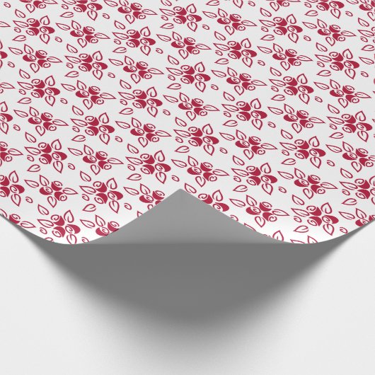 Rote Rosen Muster Abstraktes Wrapping Paper Geschenkpapier (Ecke)