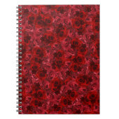 Rote Rosen Muster moderner mädchenhafter Uni Notizblock (Vorderseite)