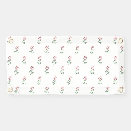Rote Rosen, Muster von Rose, Blume Banner (Horizontal)