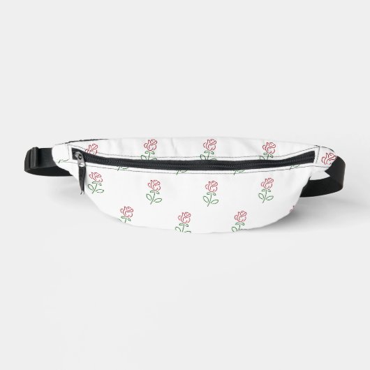 Rote Rosen, Muster von Rose, Blume Bauchtasche (Vorderseite)
