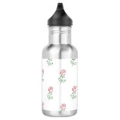 Rote Rosen, Muster von Rose, Blume Edelstahlflasche (Rechts)