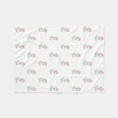 Rote Rosen, Muster von Rose, Blume Fleecedecke (Vorderseite (Horizontal))