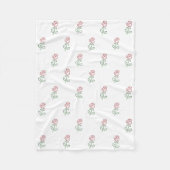 Rote Rosen, Muster von Rose, Blume Fleecedecke (Vorderseite)