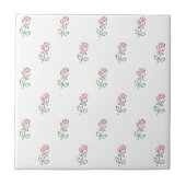 Rote Rosen, Muster von Rose, Blume Fliese (Vorderseite)
